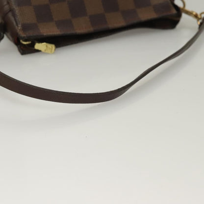 Louis Vuitton Trousse Make Up Bag Damier, BROWN, CANVAS, Clutche & pouche