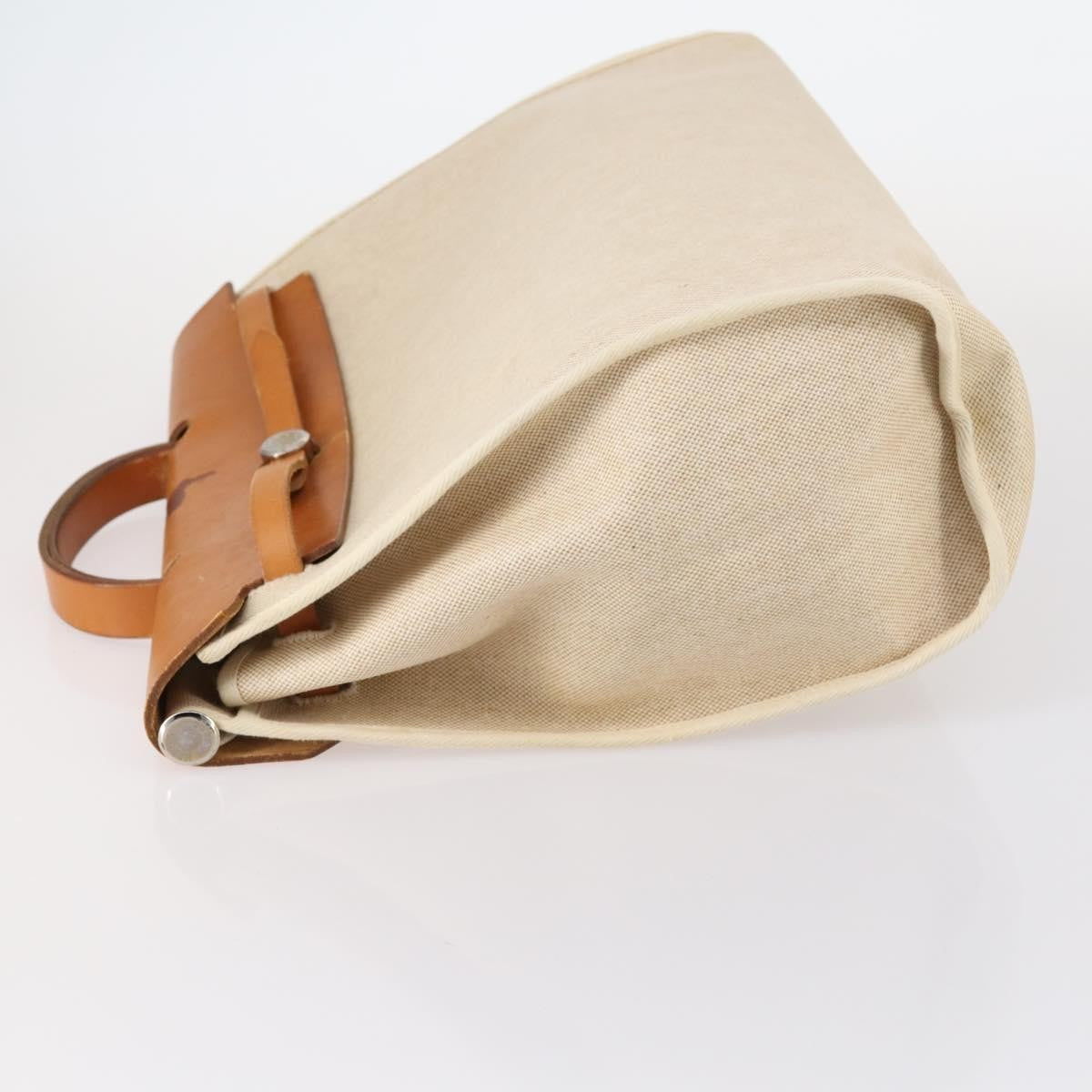 Hermes Herbag Toile and Leather, BEIGE, CANVAS, Handbag