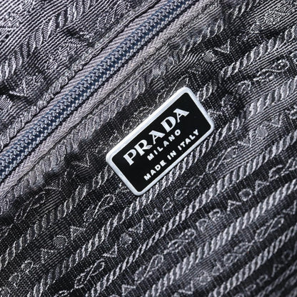 Prada Vintage Zip Tote Tessuto, BLACK, NYLON, Tote bag