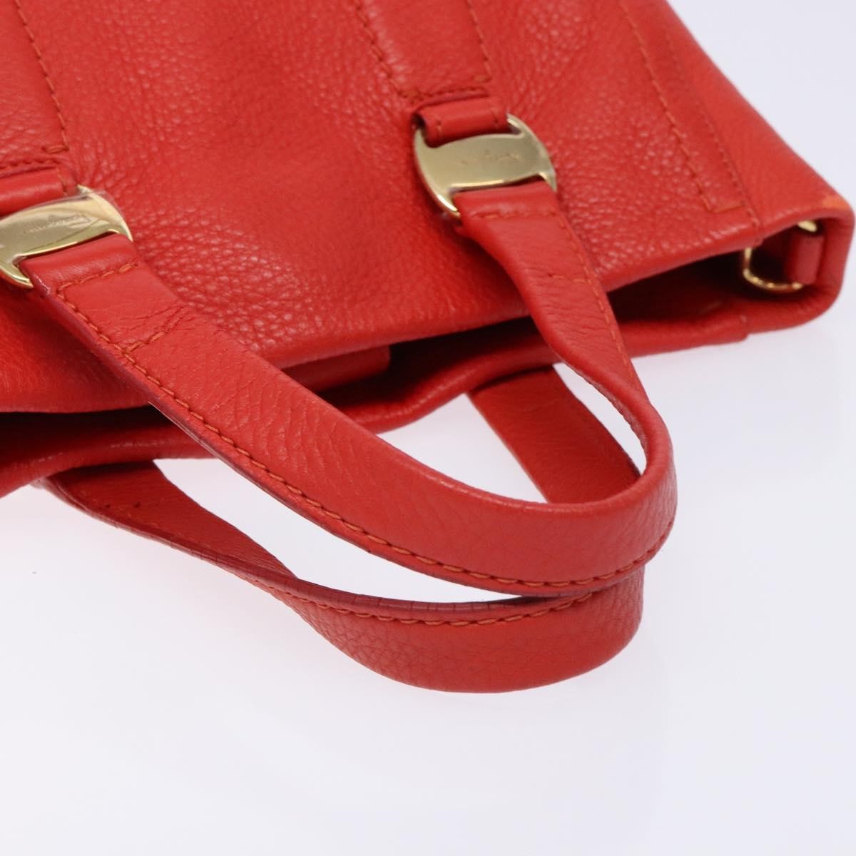 Salvatore Ferragamo Vala Handbag Leather, RED, LEATHER, Handbag