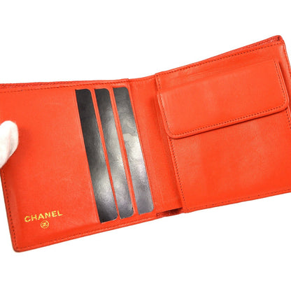 Chanel Vintage Timeless CC Bifold Wallet Caviar, RED, LEATHER, Wallets