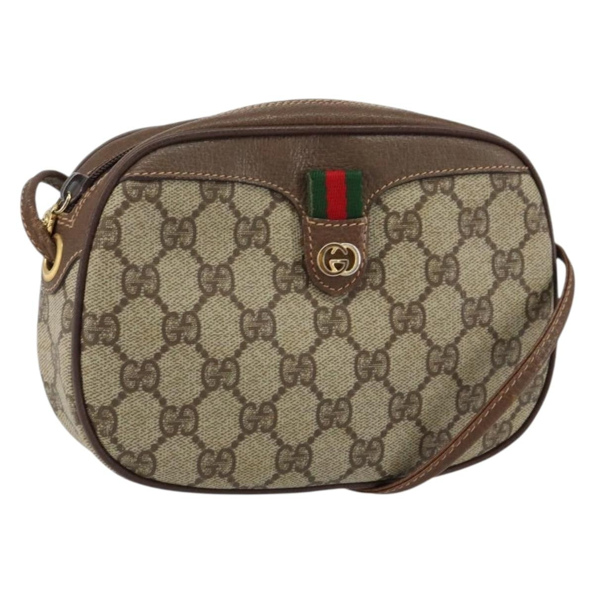 Gucci Vintage Pocket Shoulder Bag Canvas, BEIGE, CANVAS, Clutche & pouche