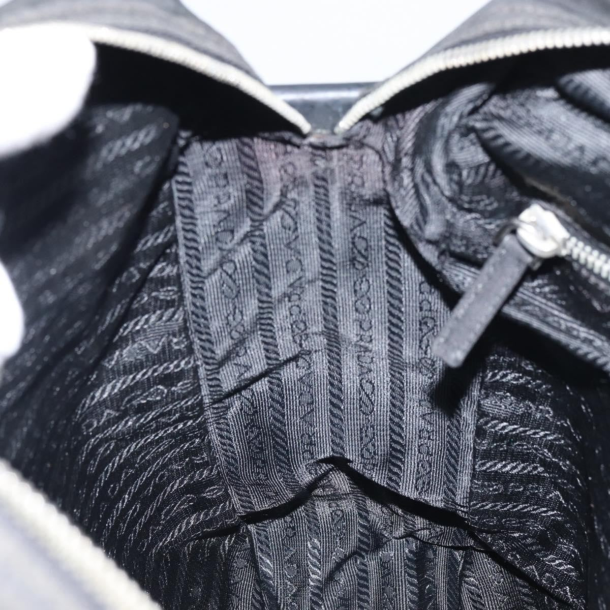 Prada Front Pocket Zip Messenger Bag Tessuto with Saffiano Leather, BLACK, NYLON, Shoulder bag