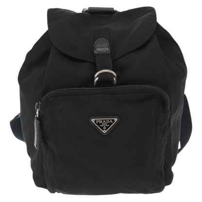 Prada Front Pocket Backpack Tessuto, BLACK, NYLON, Backpack