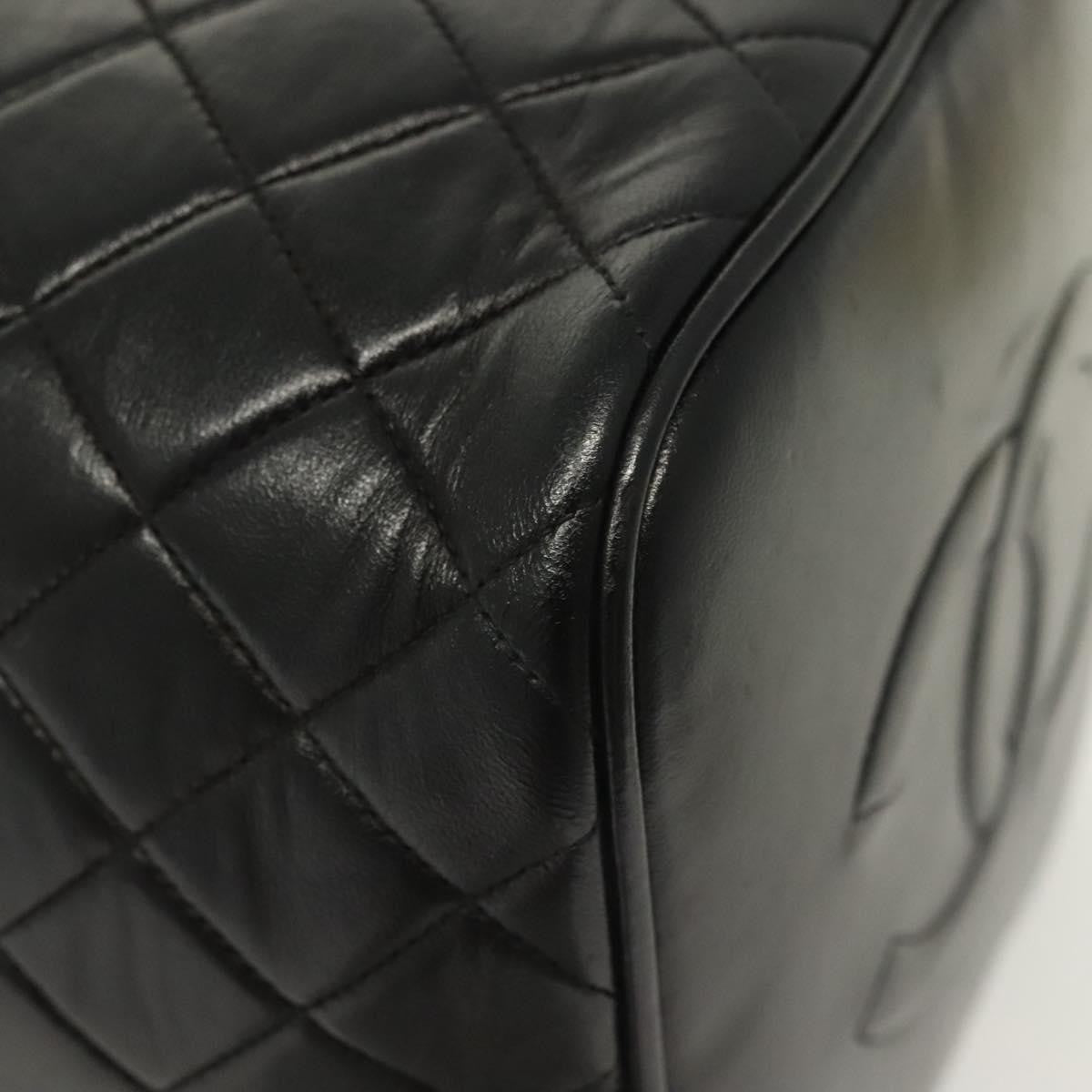 Chanel Vanity pouch Leather, BLACK, LEATHER, Toiletry Case