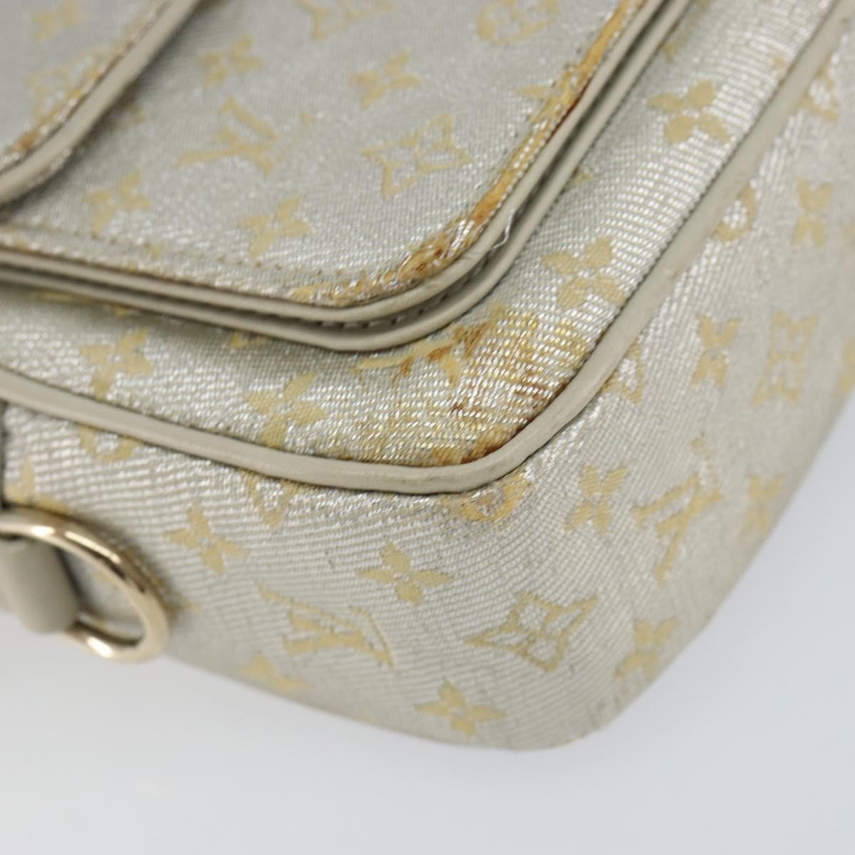 Louis Vuitton McKenna Shoulder Bag Mini Lin, SILVER, CANVAS, Shoulder bag