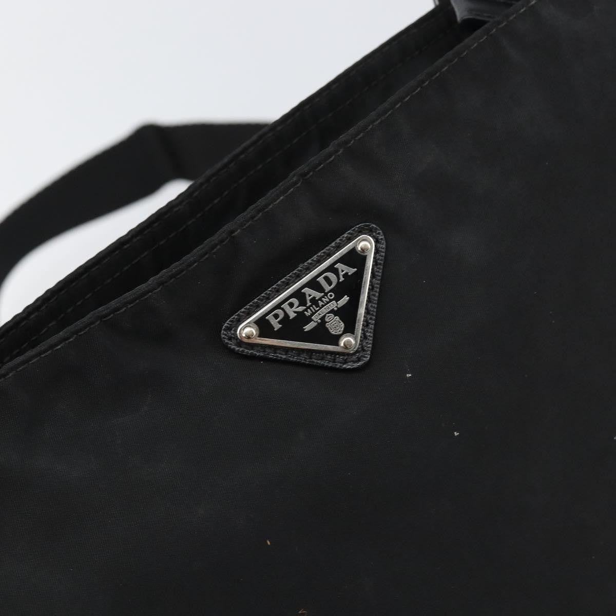 Prada Flat Messenger Bag Tessuto, BLACK, NYLON, Shoulder bag