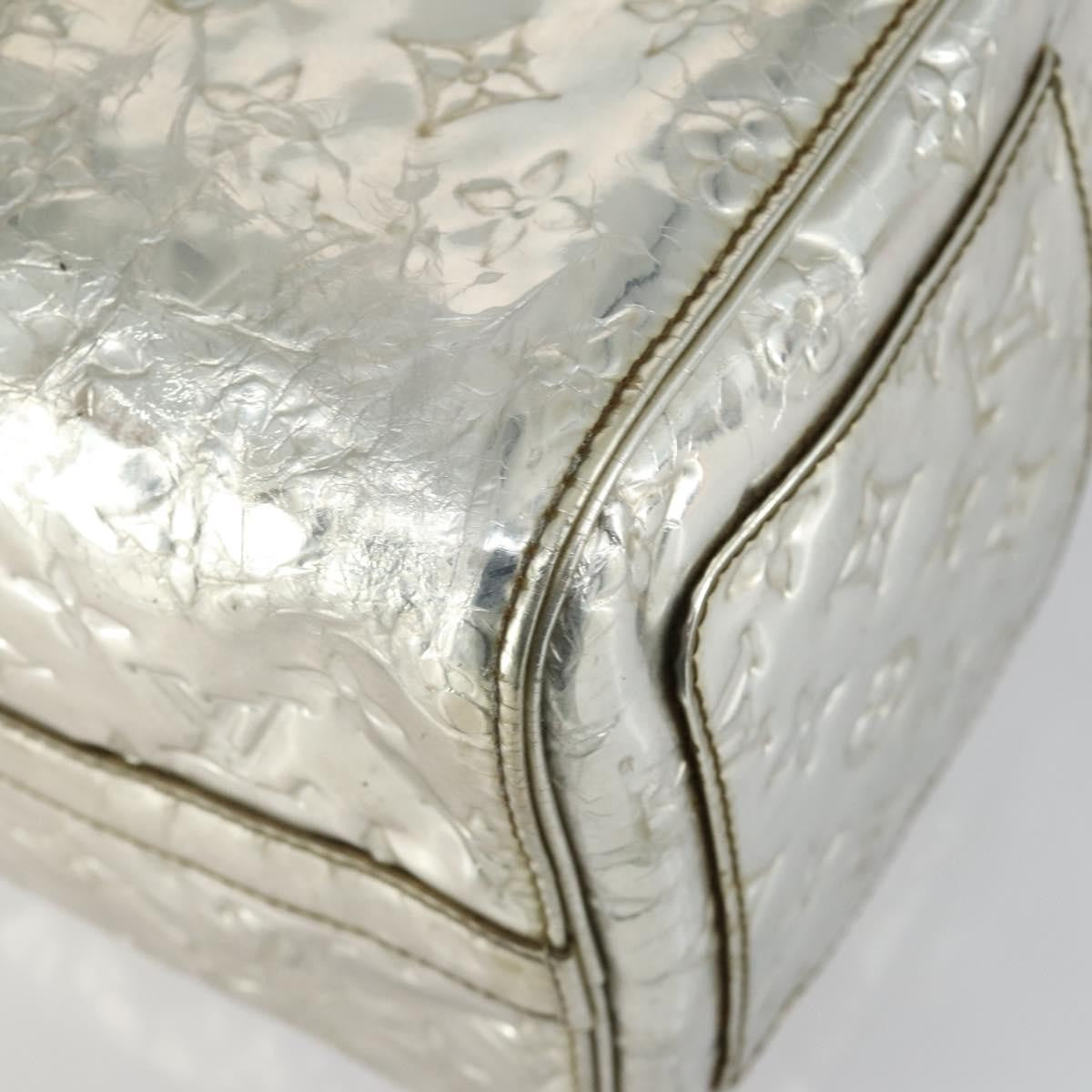 Louis Vuitton Speedy Handbag Monogram Vernis, SILVER, PATENT_LEATHER, Handbag