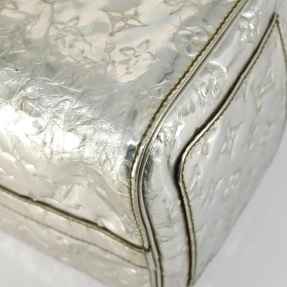 Louis Vuitton Speedy Handbag Monogram Vernis, SILVER, PATENT_LEATHER, Handbag