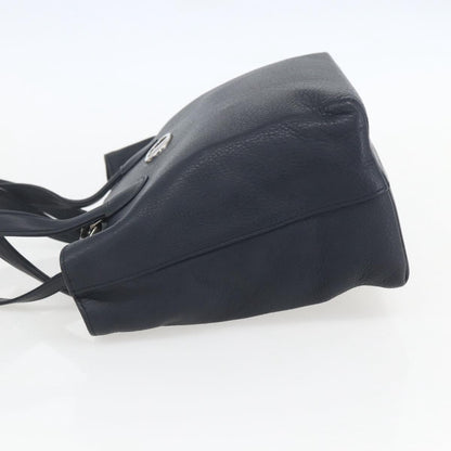 Christian Dior Vintage CD Handbag Leather, NAVY, LEATHER, Handbag