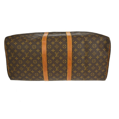 Louis Vuitton Keepall Bag Monogram Canvas, BROWN, CANVAS, Travel bag