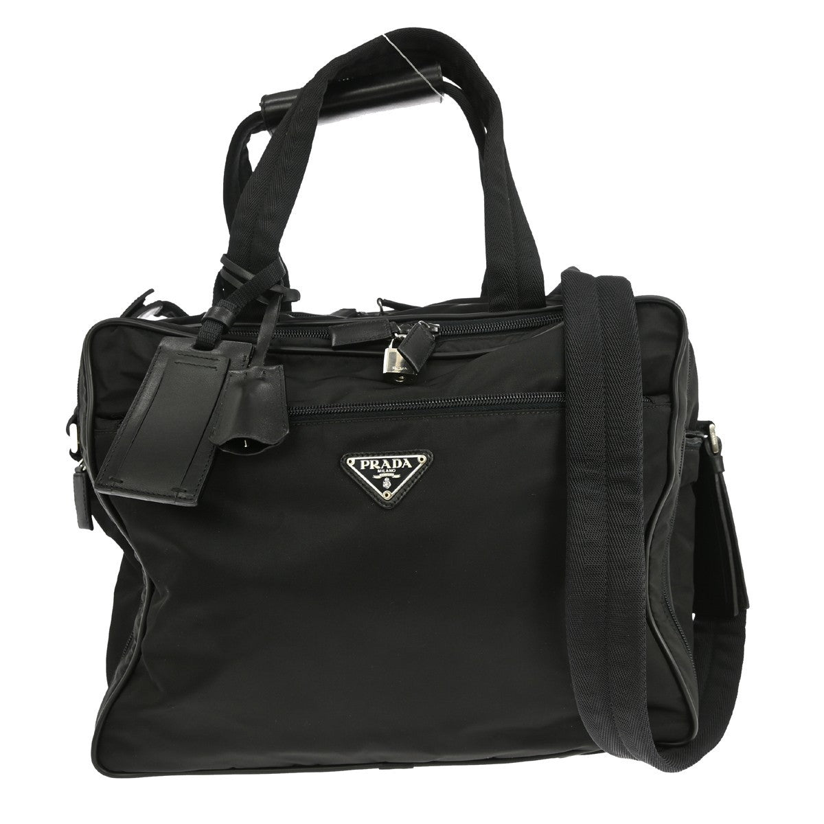 Prada Vintage Handbag Tessuto, BLACK, NYLON, Handbag