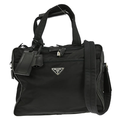 Prada Vintage Handbag Tessuto, BLACK, NYLON, Handbag