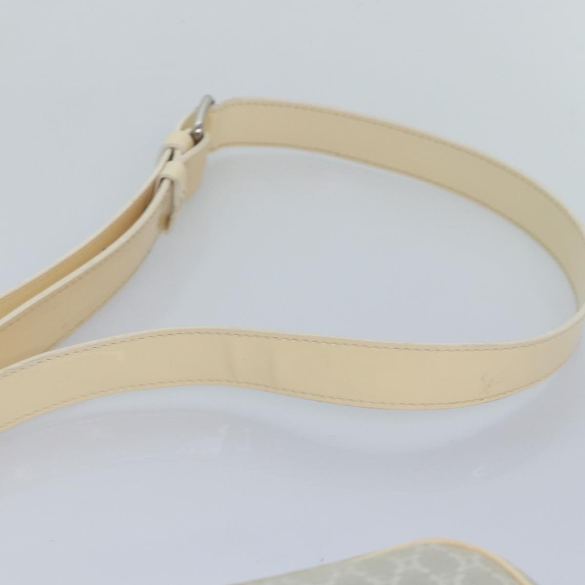 Celine Vintage Macadam Shoulder Bag Canvas and Leather, GRAY, CANVAS, Shoulder bag