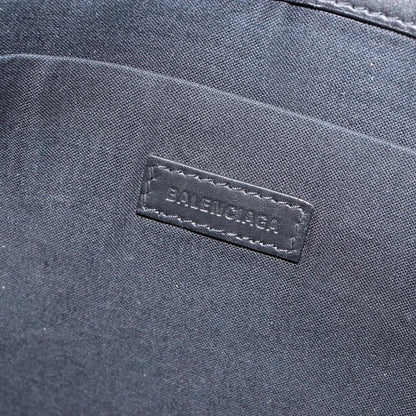 Balenciaga Clip P Pouch Leather, BEIGE, CANVAS, Clutche & pouche