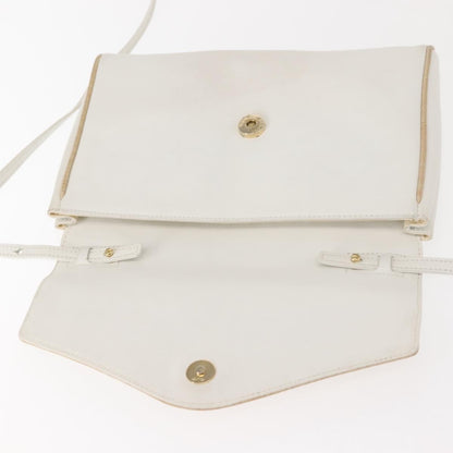 Celine Shoulder Bag Leather, WHITE, LEATHER, Shoulder bag