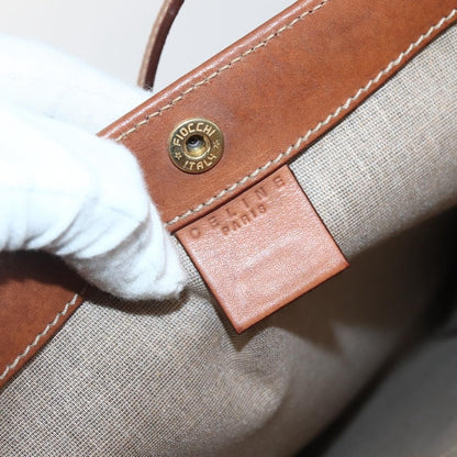 Celine Vintage Macadam Tote bag Canvas, BROWN, CANVAS, Tote bag