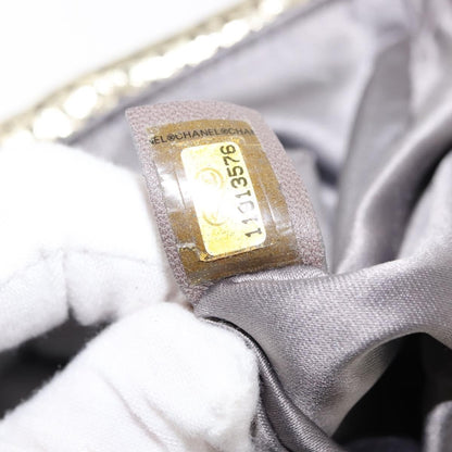 Chanel Drill Flap Bag Perforated Leather, GOLD, LEATHER, Handbag