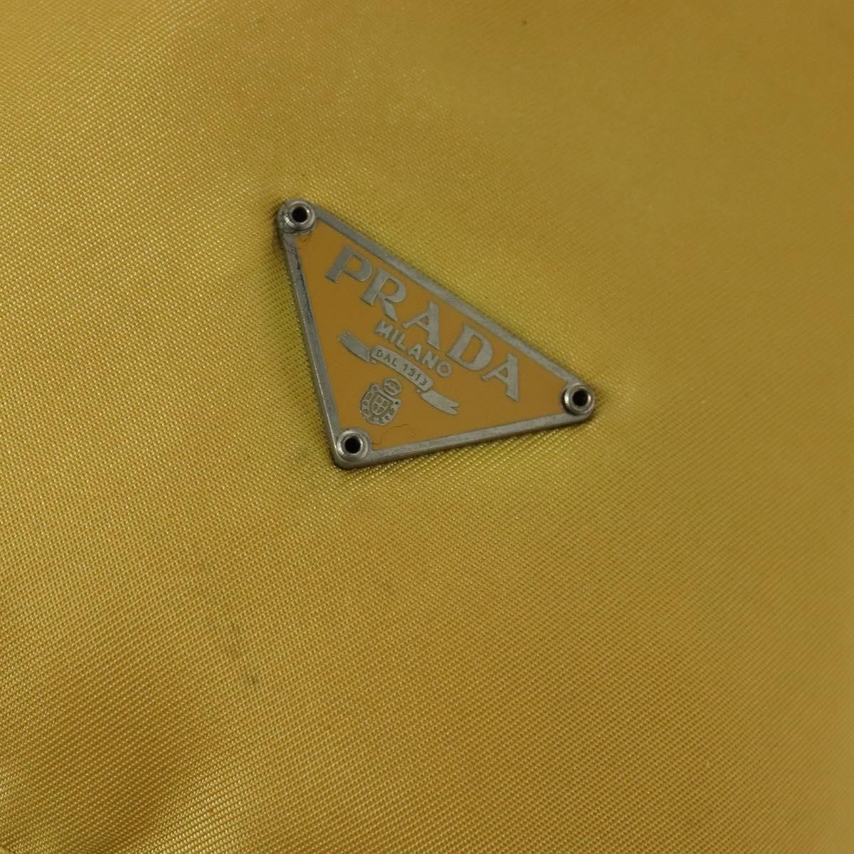 Prada Drawstring Wristlet Bucket Bag Tessuto, YELLOW, NYLON, Clutche & pouche