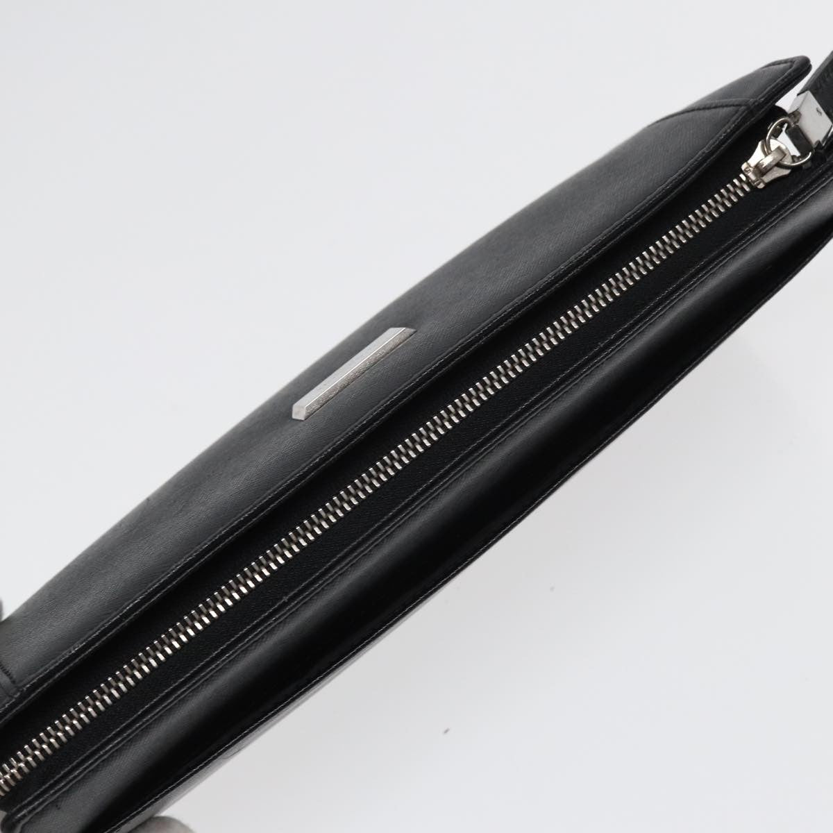 Burberry Zip Pouch Leather, BLACK, LEATHER, Clutche & pouche