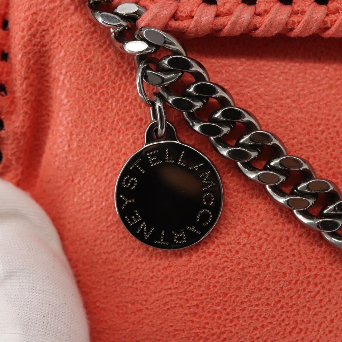 Stella McCartney Falabella Fold Over Flap Crossbody Bag Shaggy Deer, ORANGE, POLYESTER, Shoulder bag