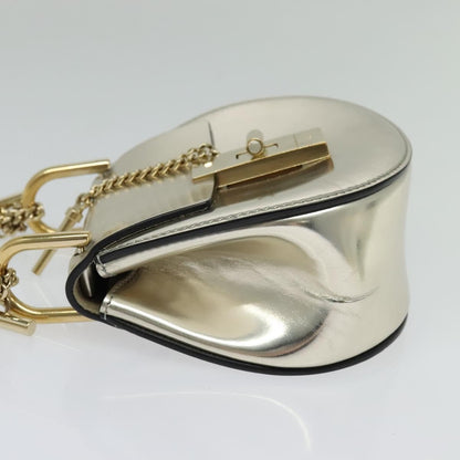 Chloe Drew Shoulder Bag Leather, SILVER, LEATHER, Shoulder bag