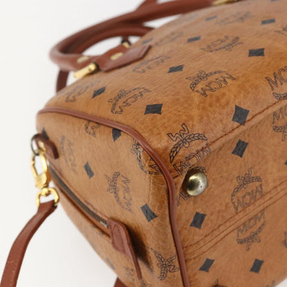 MCM Visetos logogramme Handbag Canvas and Leather, BROWN, CANVAS, Handbag