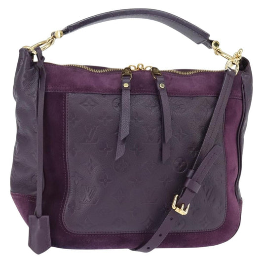 Louis Vuitton Audacieuse Handbag Monogram Empreinte Leather, PURPLE, LEATHER, Shoulder bag