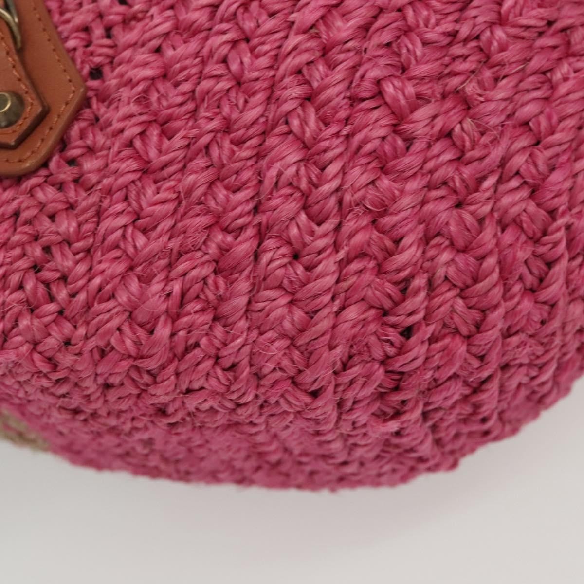 Balenciaga Panier Basket Tote Woven Raffia, PINK, WOOD, Tote bag