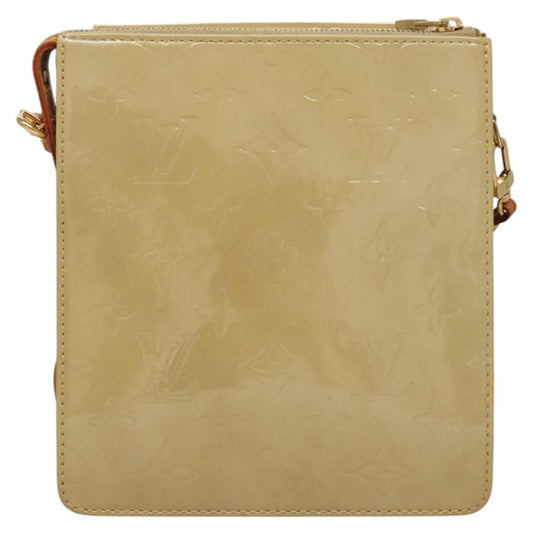 Louis Vuitton Mott Handbag Monogram Vernis, Beige, Patent Leather, Clutch