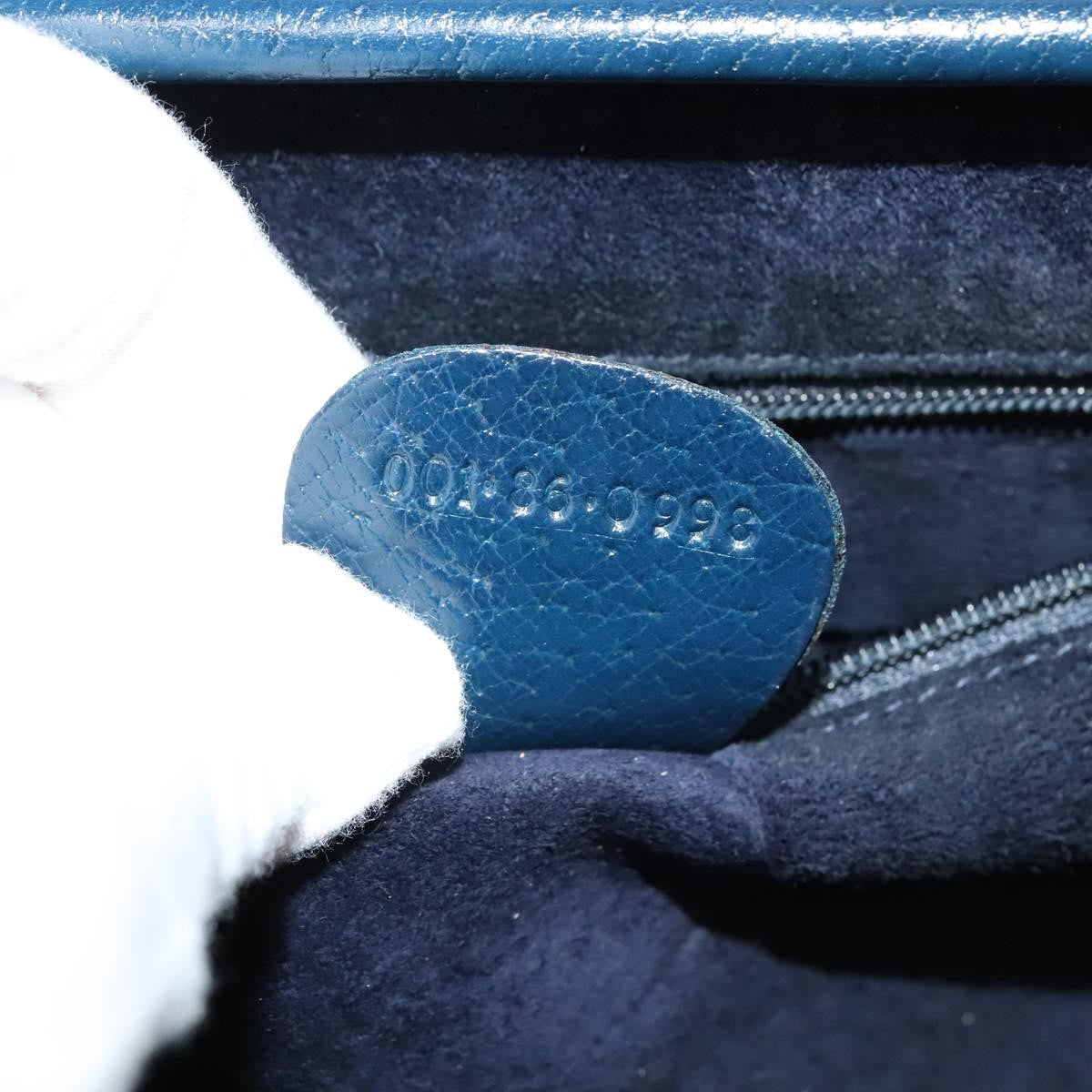 Gucci Vintage Shoulder Bag Leather, BLUE, LEATHER, Shoulder bag