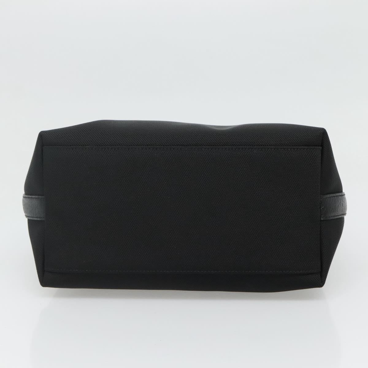 Salvatore Ferragamo Gancini handbag Canvas, BLACK, CANVAS, Handbag