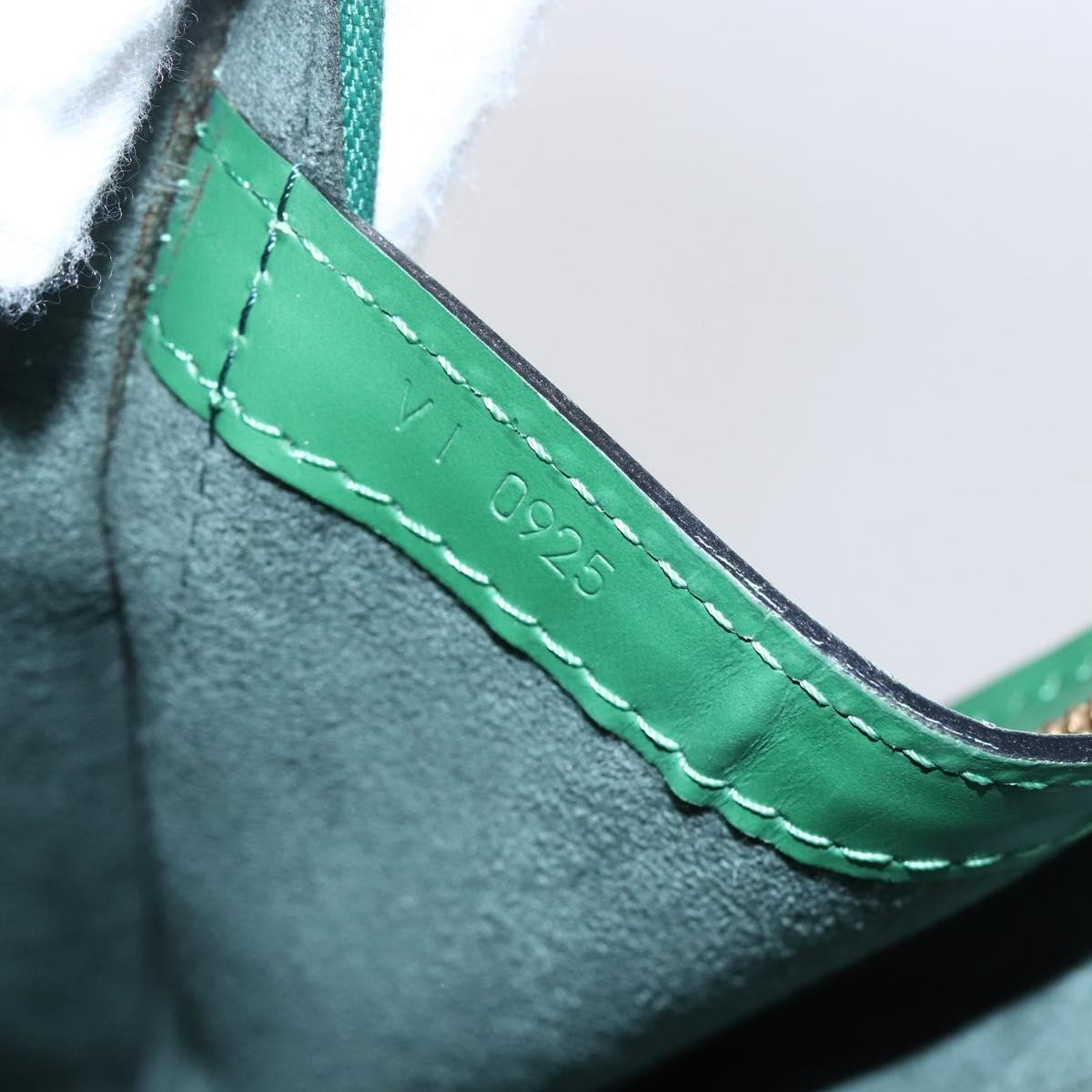 Louis Vuitton Lussac Handbag Epi Leather, GREEN, LEATHER, Handbag