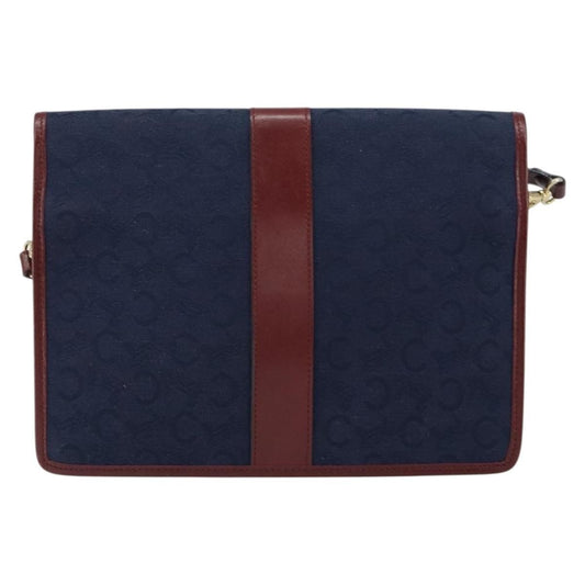Celine C Macadam Shoulder bag Canvas, NAVY, CANVAS, Shoulder bag