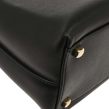 Salvatore Ferragamo Convertible Top Handle Bag Leather, BLACK, LEATHER, Handbag