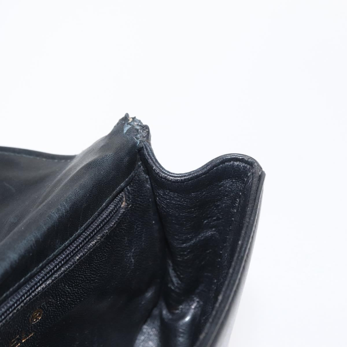 Chanel Vintage CC Stitch Flap Bag Leather, BLACK, LEATHER, Shoulder bag