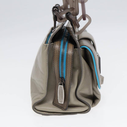 Balenciaga Cherche Midi Chain Shoulder Bag Leather, GRAY, LEATHER, Shoulder bag