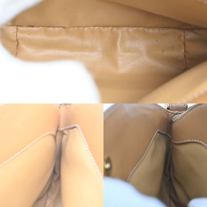 Celine Vintage Macadam Shoulder Bag Canvas and Leather, BROWN, CANVAS, Shoulder bag