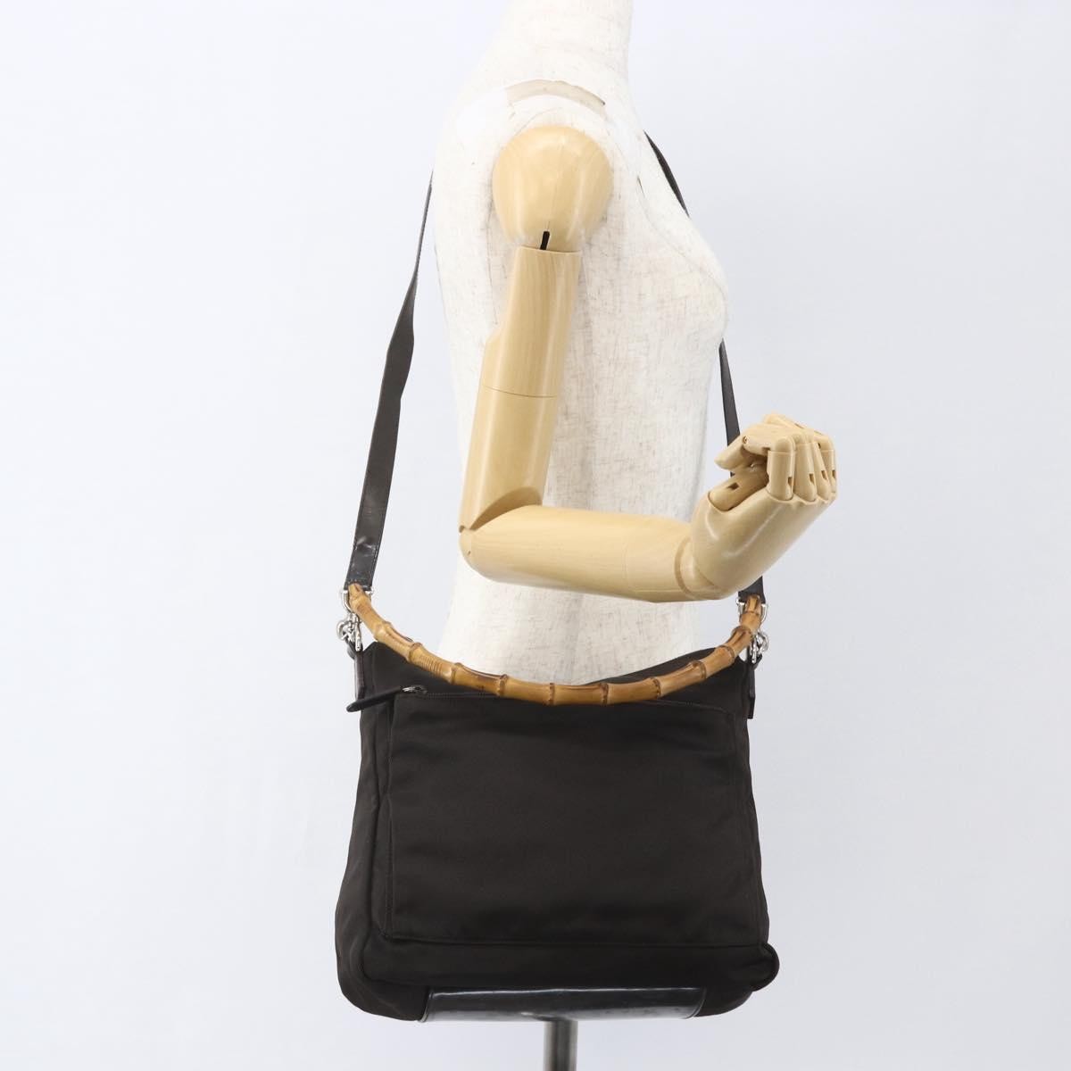 Gucci Vintage Handbag Nylon, BROWN, NYLON, Handbag