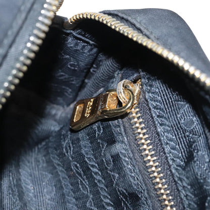 Prada Wristlet Zip Pouch Tessuto, BLACK, NYLON, Clutche & pouche