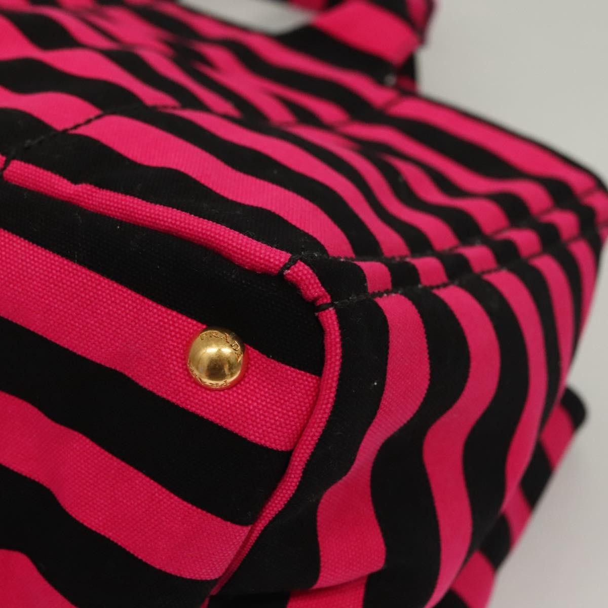 Prada Canapa Open Tote Canvas, BLACK, CANVAS, Tote bag