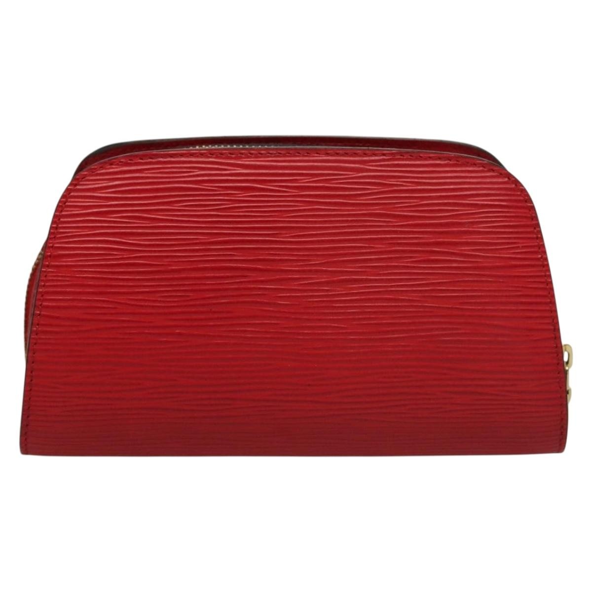 Louis Vuitton Dauphine Pochette Epi Leather, RED, LEATHER, Clutche & pouche