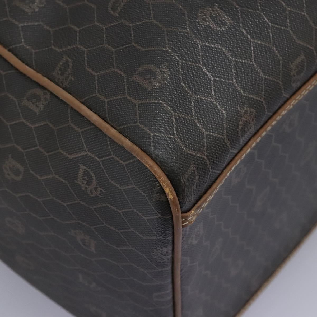 Christian Dior Vintage Honeycomb Boston bag Canvas and Leather, BLACK, CANVAS, Travel bag