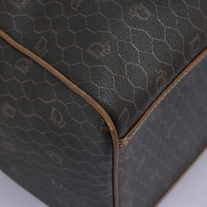 Christian Dior Vintage Honeycomb Boston bag Canvas and Leather, BLACK, CANVAS, Travel bag