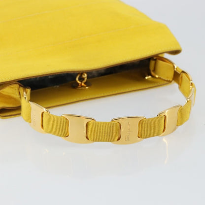 Salvatore Ferragamo Vala Handbag Nylon, YELLOW, NYLON, Handbag