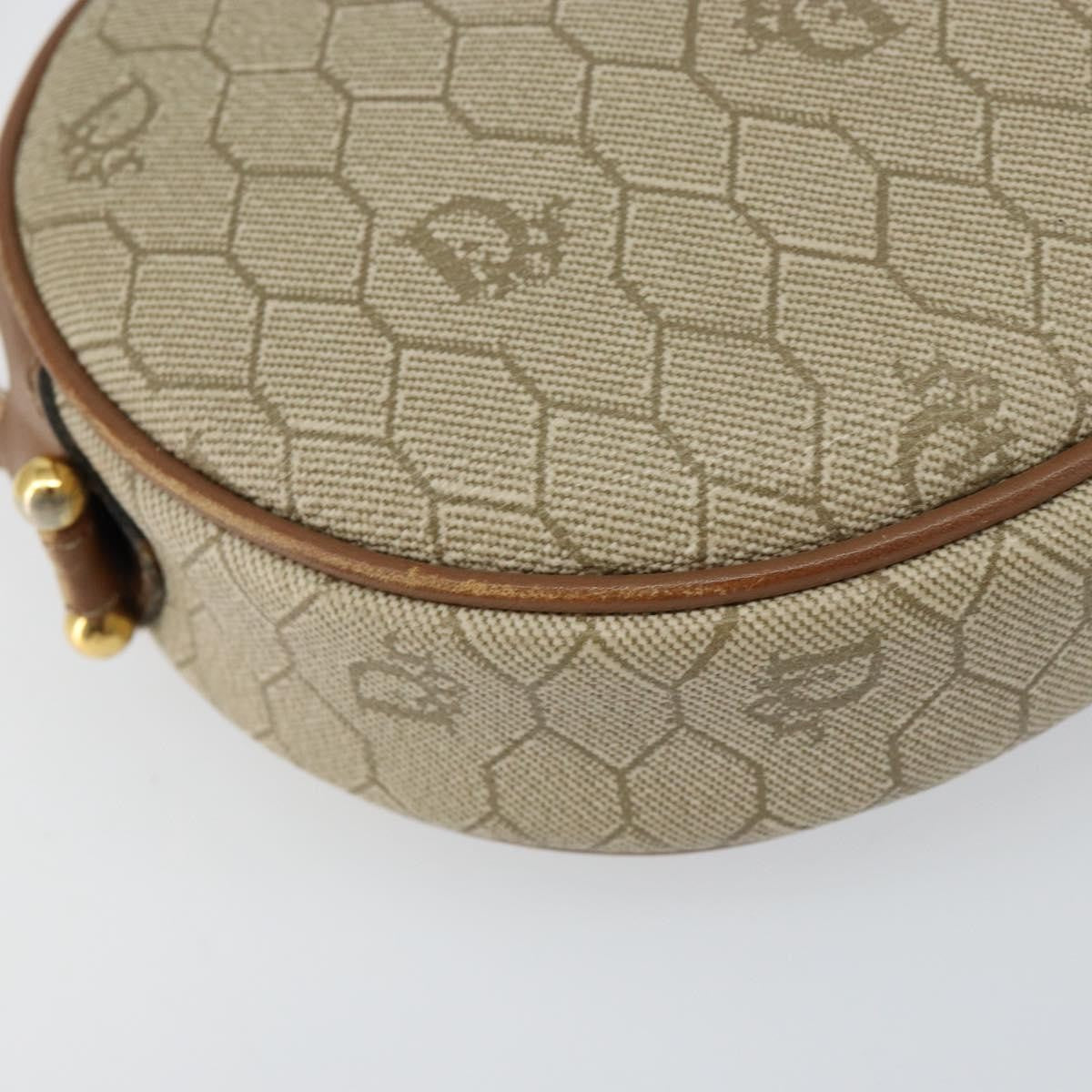 Christian Dior Vintage Honeycomb Shoulder Bag Canvas, BEIGE, CANVAS, Shoulder bag