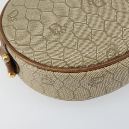 Christian Dior Vintage Honeycomb Shoulder Bag Canvas, BEIGE, CANVAS, Shoulder bag