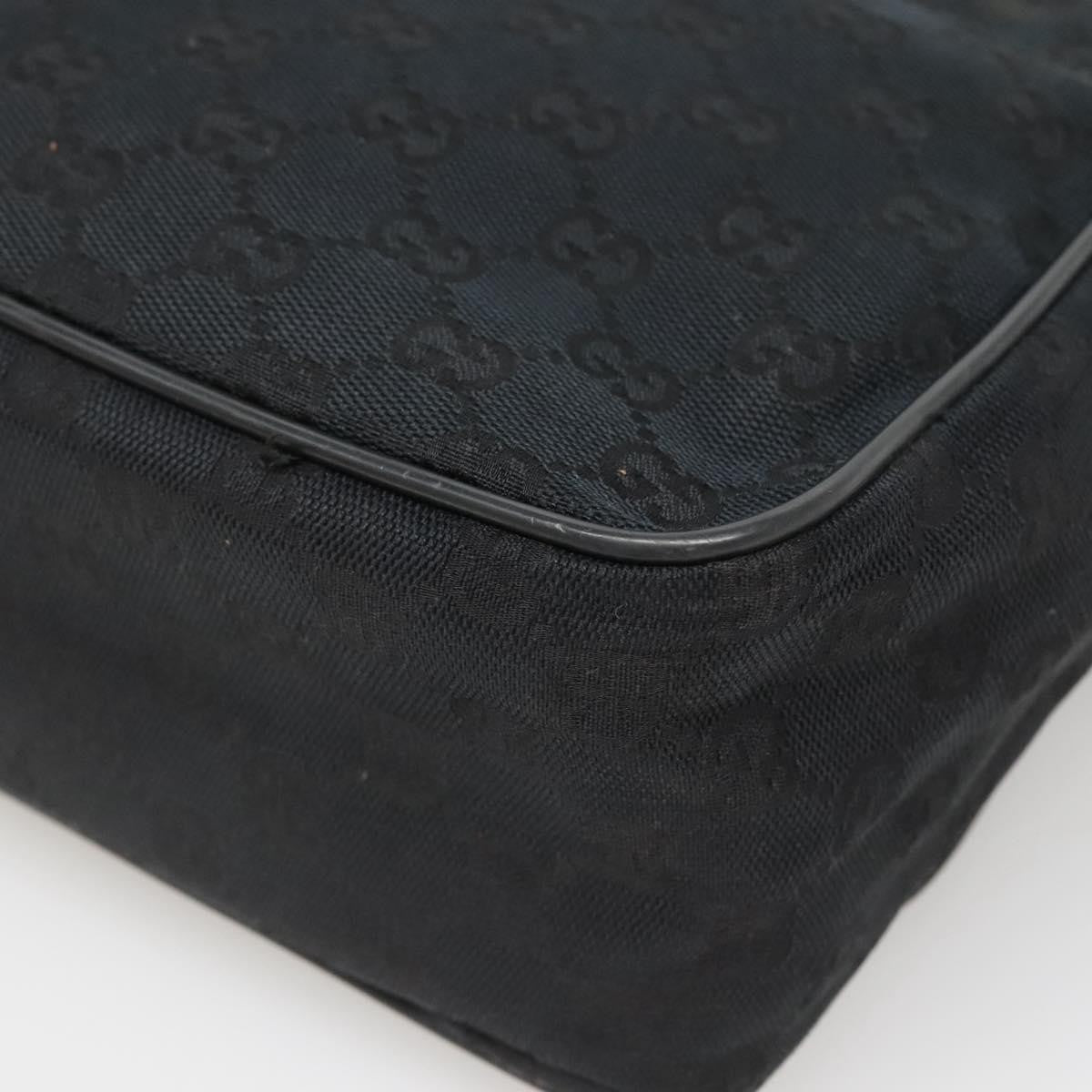 Gucci Flap Messenger Bag GG Coated Canvas, BLACK, CANVAS, Shoulder bag