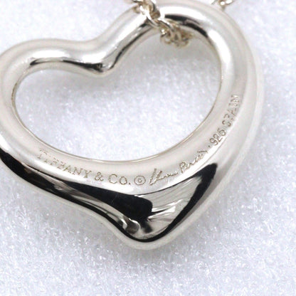 Tiffany & Co. Elsa Peretti Open Heart Pendant Necklace Sterling Silver, SILVER, SILVER, Necklace