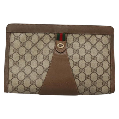 Gucci Vintage old clutch Canvas, BEIGE, PVC, Clutche & pouche
